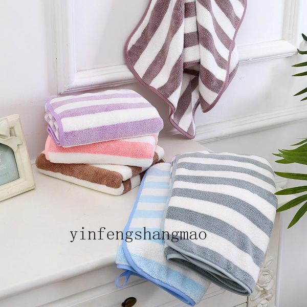 

towel microfiber saliva wide stripes thicken for face hand sport handkerchief children women boy beach bath