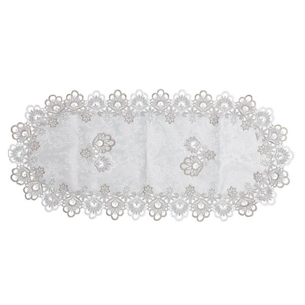 

table cloth elegant oval runner lace dining room wedding decoration
