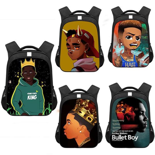 

backpack black boys schoolbag afro fashion big capacity waterproof student school bags computer bagboys girls cartoon bookbag