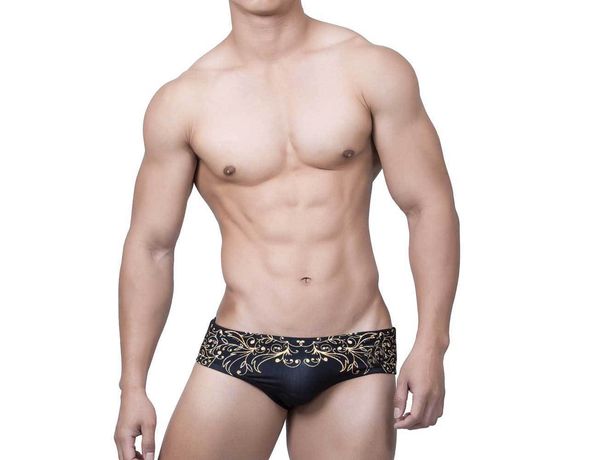 

swimwear fashion uxh men's printed nylon swimming trunks