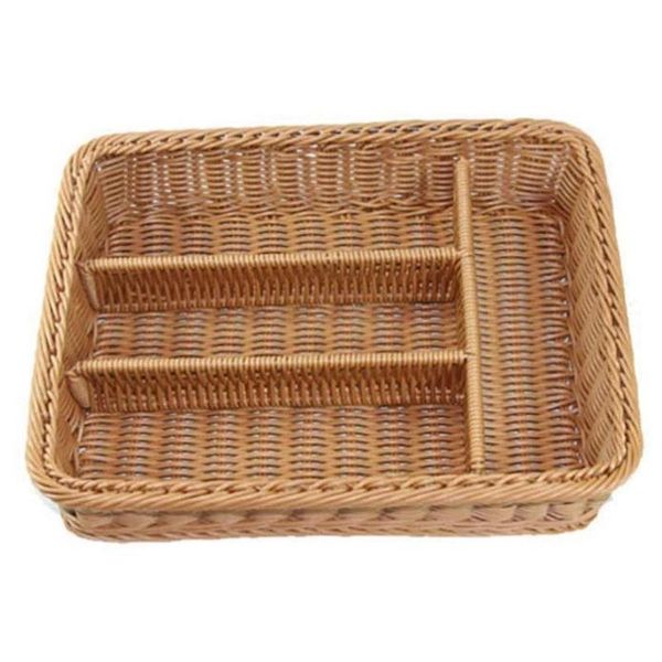

storage baskets rattan cutlery basket chopstick deskdrawer