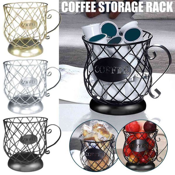 Universal Kapsel Korb Tasse Halter Becher Form Schwarz Kaffee Pod Halter Lagerung Organizer Für Theke Bar QW