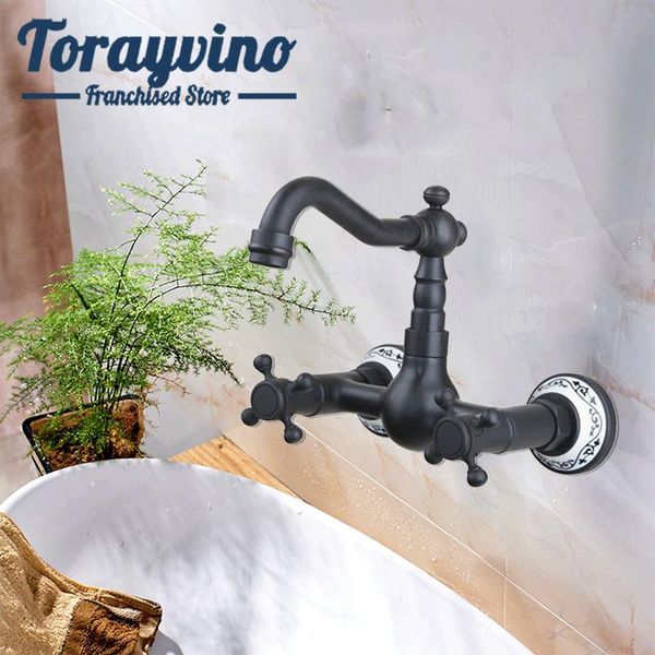 

bathroom sink swivel spout faucet vessel vanity bathtub torneira wall mount oil rubbed black bronze basin tap mixer shower sets