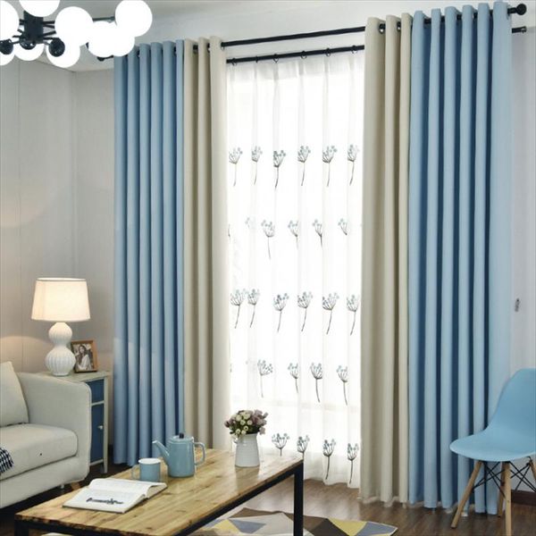 

curtain & drapes nordic style bedroom half shading curtains fashionabl modern solid color living room household general pleat
