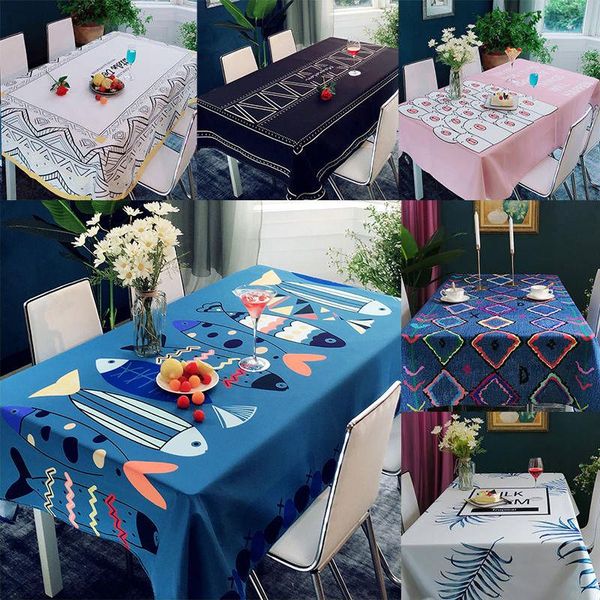 

optional tablecloths modern cloth waterproof and anti scald simple table tea mat rectangular tablecloth