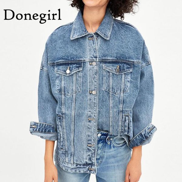 

jeans jacket for women loose casual blue coats female cowboy outwear denim feminine chaqueta mujer jean coat spring women's jackets, Black;brown