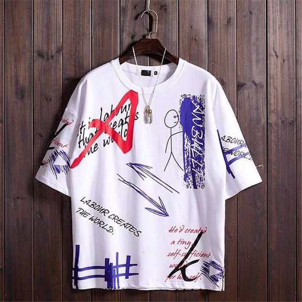 

men's t-shirts harajuku ulzzang coreano camiseta masculina vero hip hop streetwear graffiti oversize tshirt masculino casual rua superi, White;black