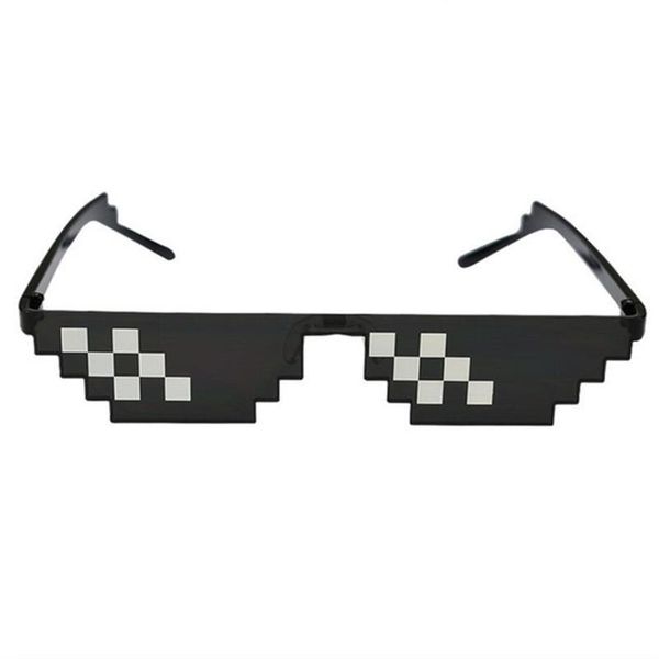 

party decoration eco- friendly abs material second pixelated mosaic funny five colors glasses birthday internet celebrity products
