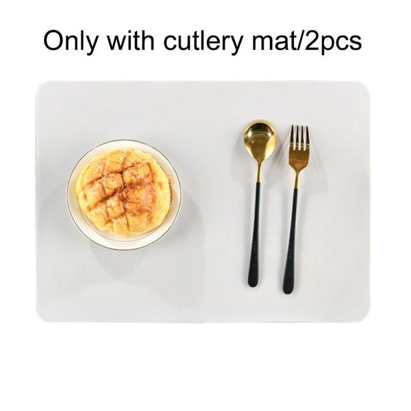 

mats & pads 2pcs kitchen placemat tableware mat silicone pad heat insulation water wash odorless available children's placemats