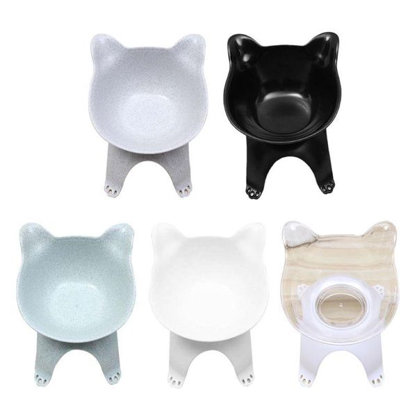 

single raised dog cat bowl 15Â°tilted non-slip pet water feeder puppy kitten drinking feeding container bowls & feeders