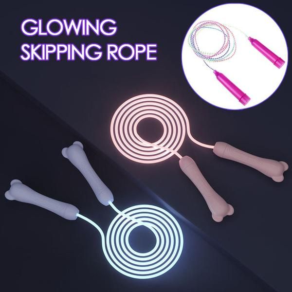 

jump ropes pvc glowing rope skipping fitness exercise endurance training male and female students home sports goods