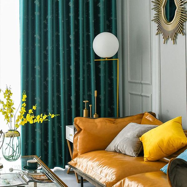 

curtain & drapes simple light luxury full blackout simulation silk cotton curtains for living room bedroom