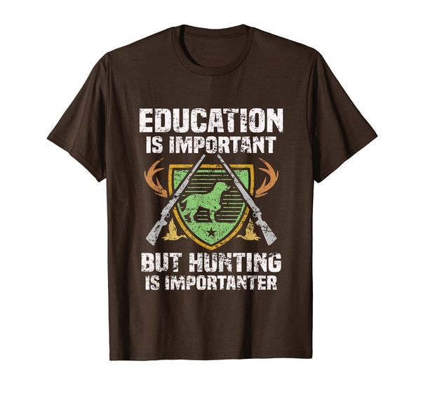 

hunting is importanter funny hunting hunter t-shirt, White;black