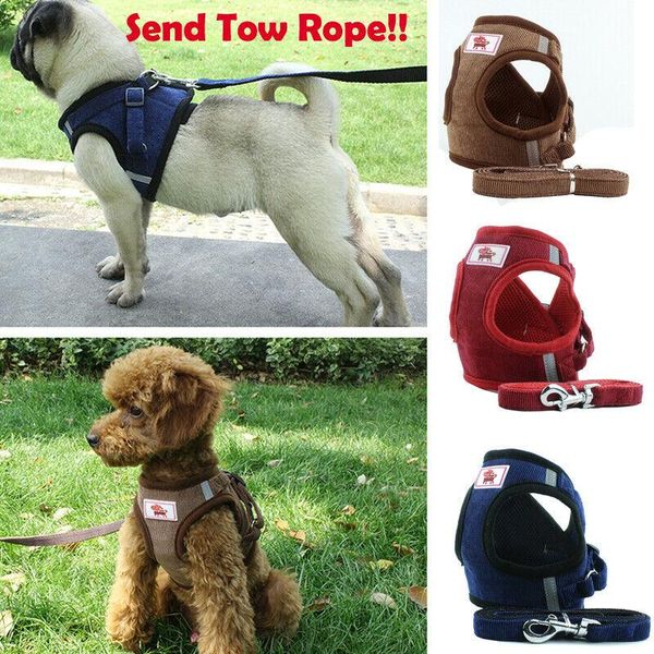 

dog collars & leashes us small cat harness leash vest pet puppy walking leads safety control soft