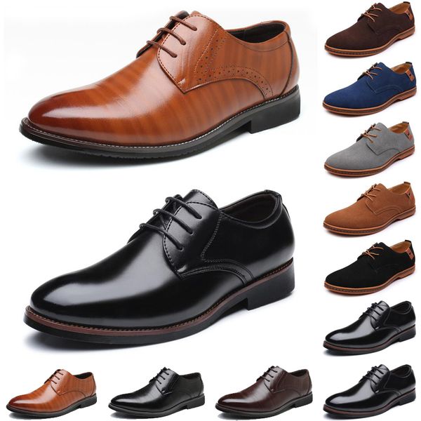 

2021 luxury men casual shoes black brown loafers outdoor flat slip on fashion mens trainers sneakers size 40-47 color55