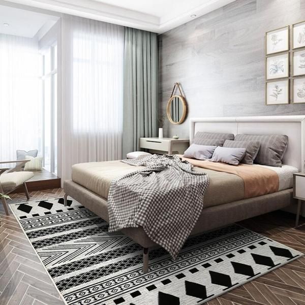 

carpets moroccan area rugs nordic non-slip for living room kitchen door mat soft flannel bedroom bedside rug tatami home decor