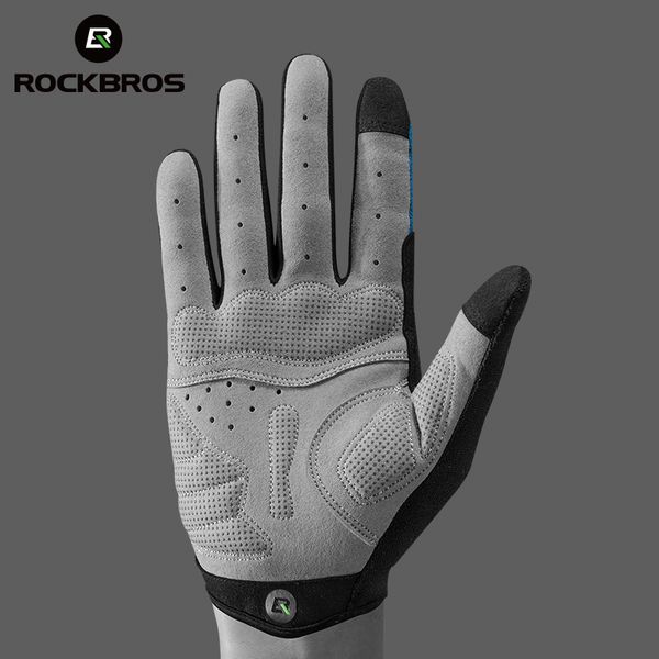 

rockbros windproof cycling gloves bicycle touch screen riding mtb bike glove thermal warm motorcycle winter autumn bike clothingg, Blue;gray