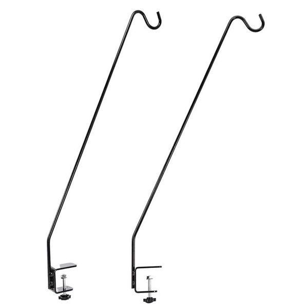 

other bird supplies heavy-duty deck hooks, non-slip clips, 2-pack, black, suitable for feeders, flower pots, lanterns, wind chimes