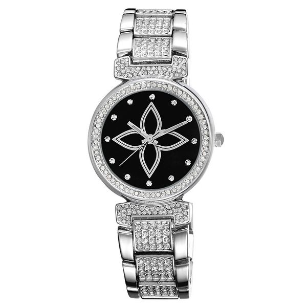 

weiqin women's watch high grade diamond inlaid large dial waterproof fashion 4815, Slivery;brown