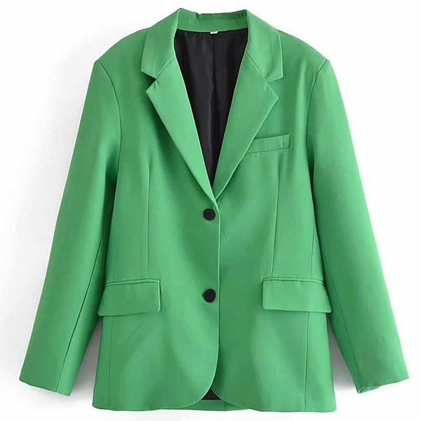 

women's suits & blazers 2021 women green blazer office ladies jackets long sleeve chic notched collar lapel button casual female busine, White;black