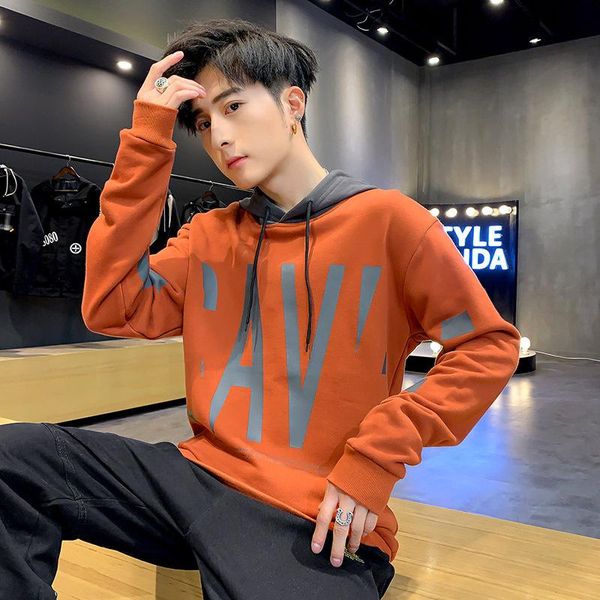 

men's hoodies & sweatshirts hooded sweater youth autumn clothes loose trend ins2021 spring and student coat, Black