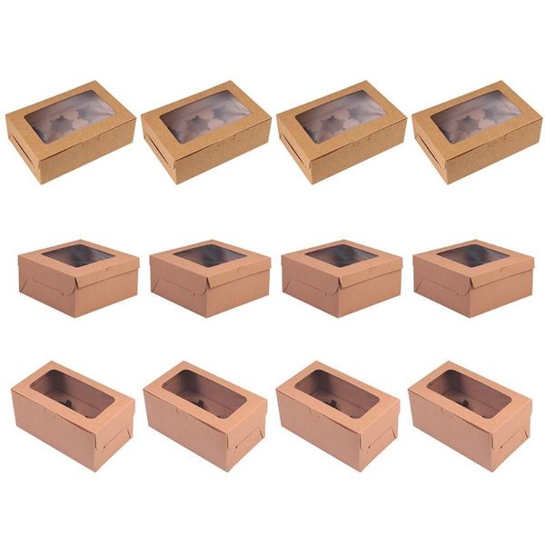 

gift wrap 30pcs paper cake storage boxes practical cupcake packing (assorted color)