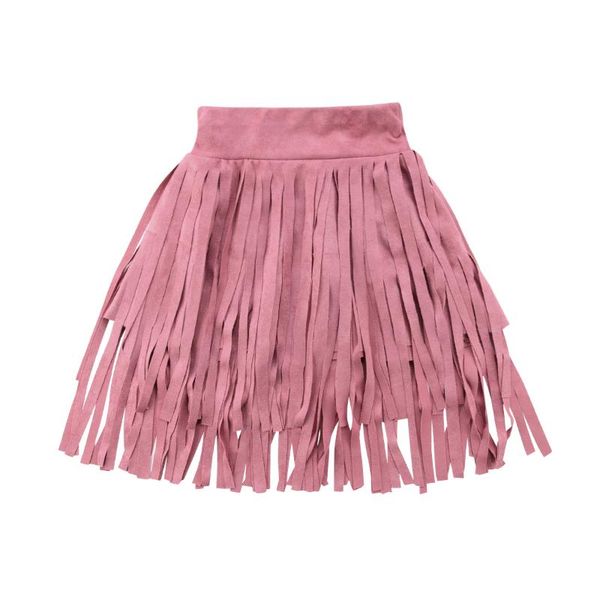 

skirts high-quality multi-storey summer princess girls solid tassel kids baby party casual long size 3-7t, Blue