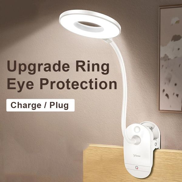 

table lamps wireless three-level dimming touch clip type 1200mah rechargeable led reading lamp usb flexible stand