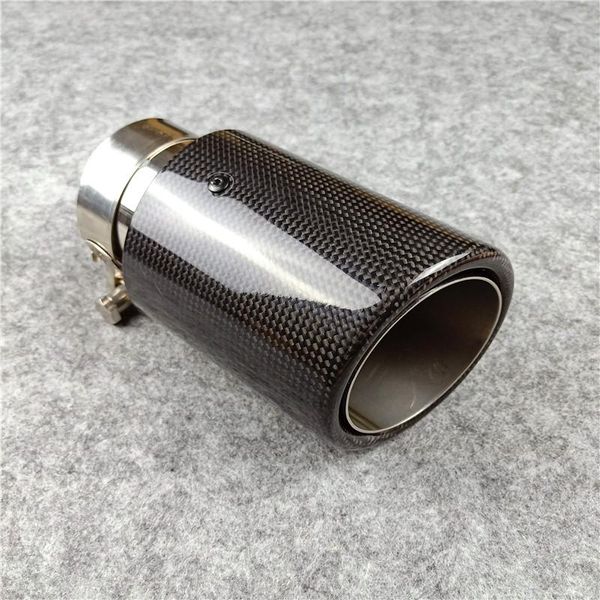 

motorcycle exhaust system one piece universal glossy carbon fiber tips 304 stainless steel for akrapovic muffler nozzles pipes