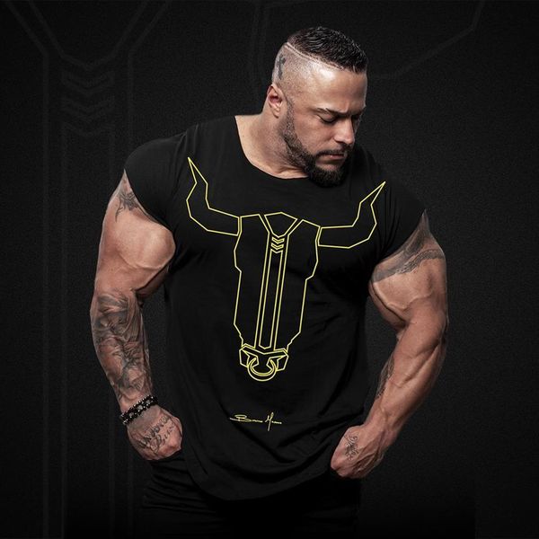 

mens gyms tank muscle fitness work out bodybuilding streetwear trends vest sporting men tees, White;black