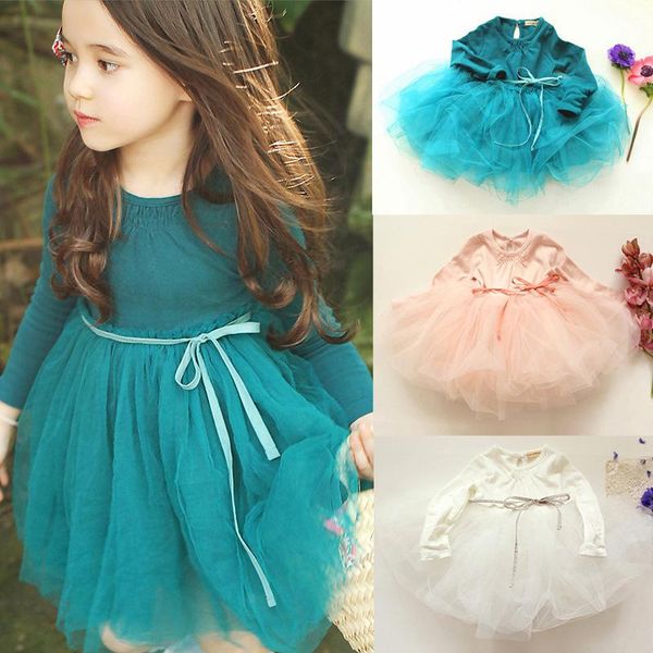 

girl's dresses little girls dress ball gowns cute baby long sleeve kids for party winter clothes children princess clothing, Red;yellow
