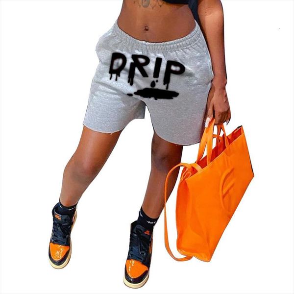 

men big letter logo biker womens short summer casual oversize breechcloth black white drawstring cool girl bf style, White;black