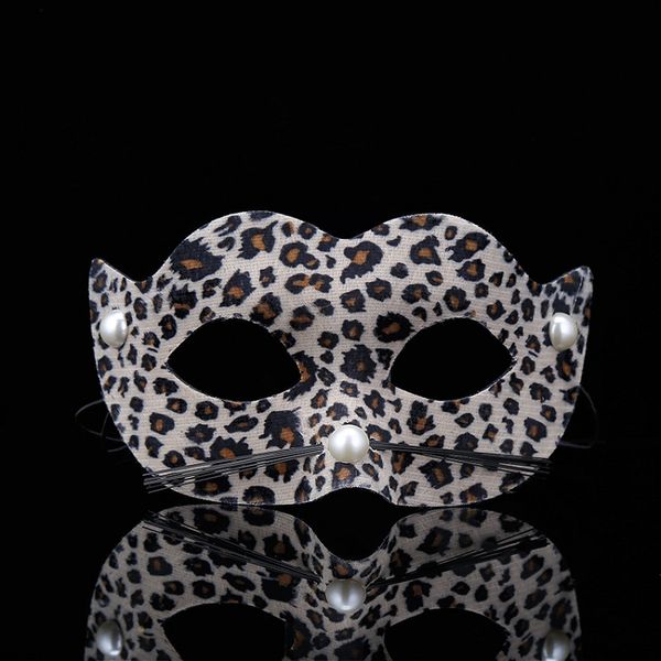 Máscaras de festa 2021Pvc máscara de leopardo compõem a máscara de halloween da dança do partido decorar 4 cores RRE8298