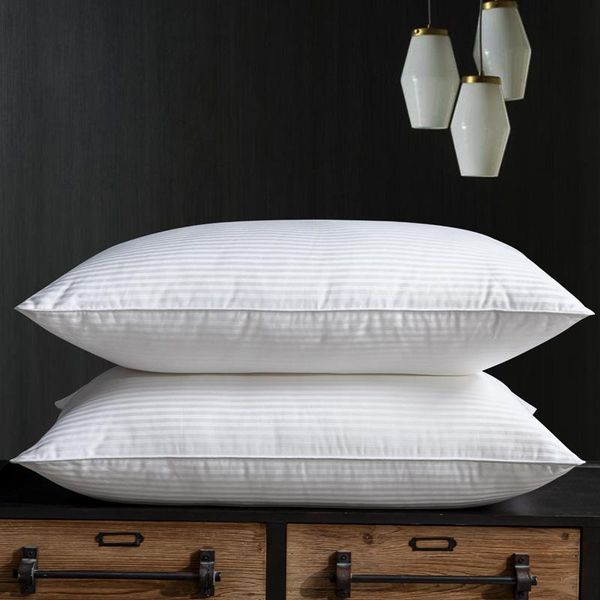 

pillow white sleeping 48*74cm stripe cotton pillows polyester head leg back support cushion for el home textile