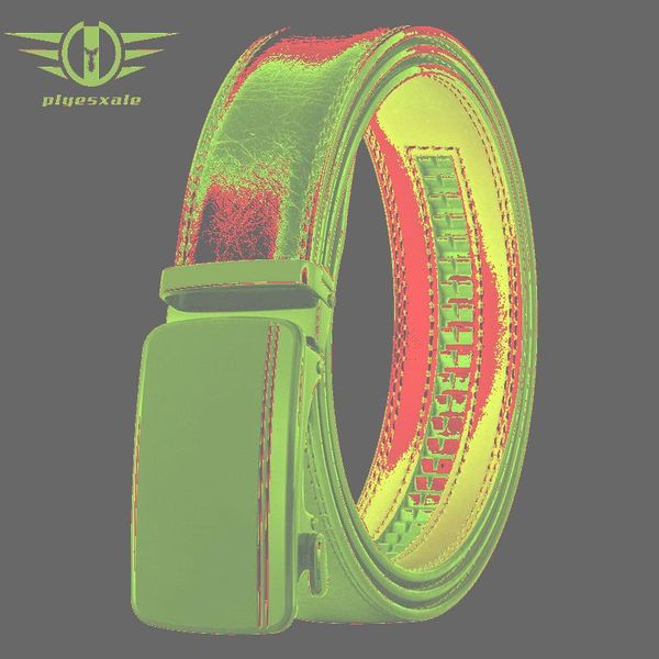 

belts trendy men's belt male leather waist for men automatic buckle fashion luxury designer brown white b639, Black;brown