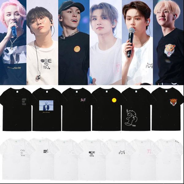 

seventeen ode to you summer womens cotton personal signature clothes with the money men and women short sleeved, White
