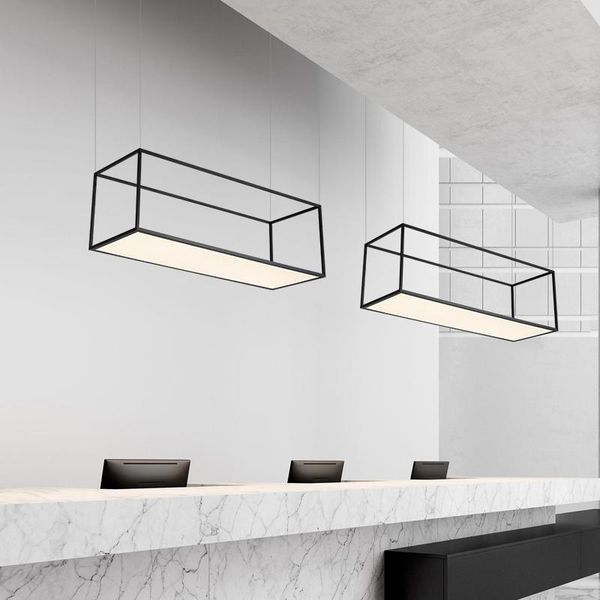 

chandeliers modern simple cubic led chandelier living room dining kitchen island bar indoor decorate lighting hanging lamp white black