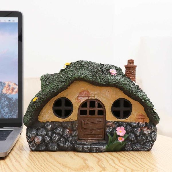 

strings christmas decoration lamp 7 inch mini fairy house model night lights outdoor garden solar lighting home table lamps