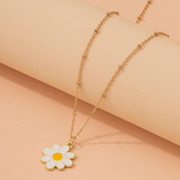 

pendant necklaces kaplan center fashion jewelry choker with flower punk neck chains hip hop pendants for couples women necklace, Silver