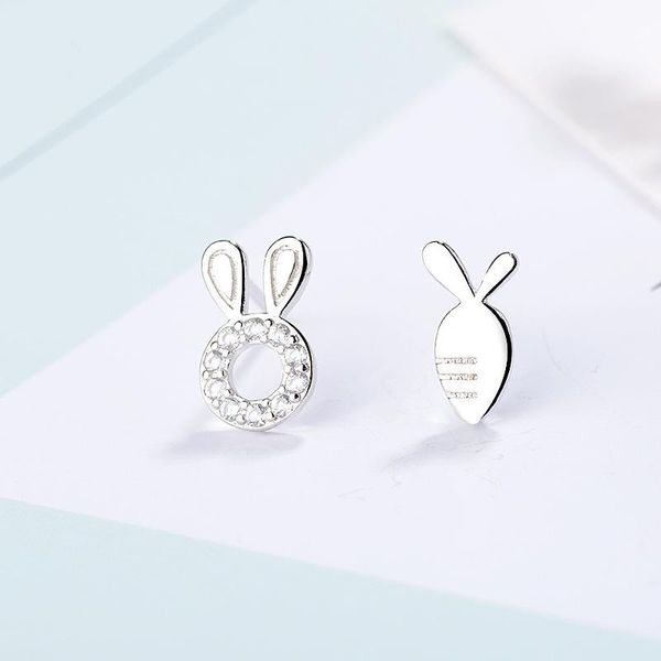 

stud radish earrings asymmetrical for women girl sweet cute trend design fashion student jewelry gifts boyulige, Golden;silver