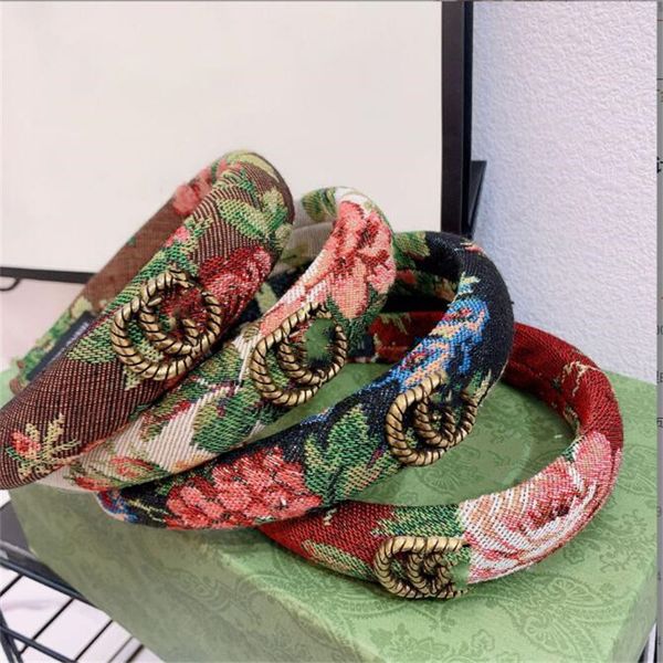 

french retro palace style embroidery flower hair hoop color hair hoop method palace style niche design hair accessories, Blue;gray
