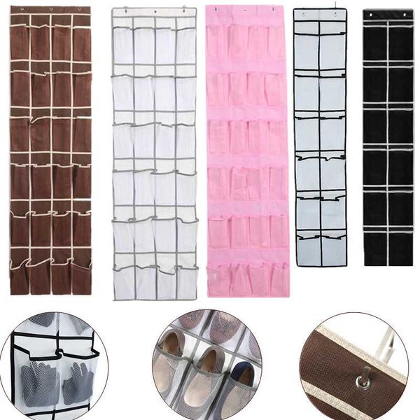 

clothing & wardrobe storage 12 pocket fabric mesh hanging shoe organizer shoes hanger racks behind door wall bags closet holder space saver