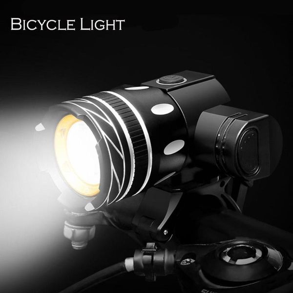 

bike lights mountain t6 headlight night riding bicycle rechargeable warning light
