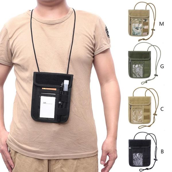 

outdoor bags military nylon chest hanging molle card holder in hunting id tactical pouch file folder organizer bag