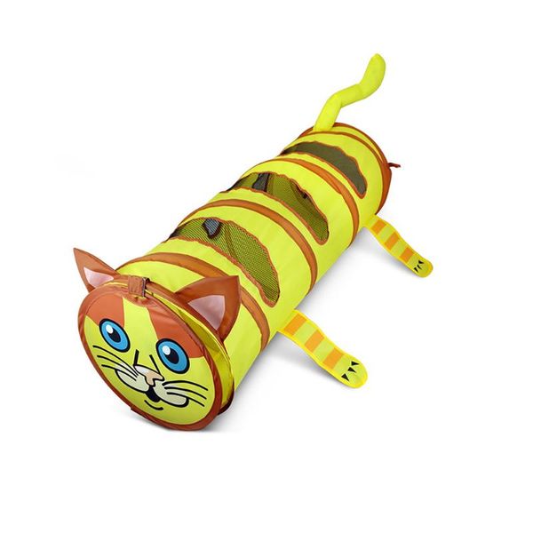 

cat toys pet tent tunnel folding shaped kitten play hides nest teaser training collapsible cats