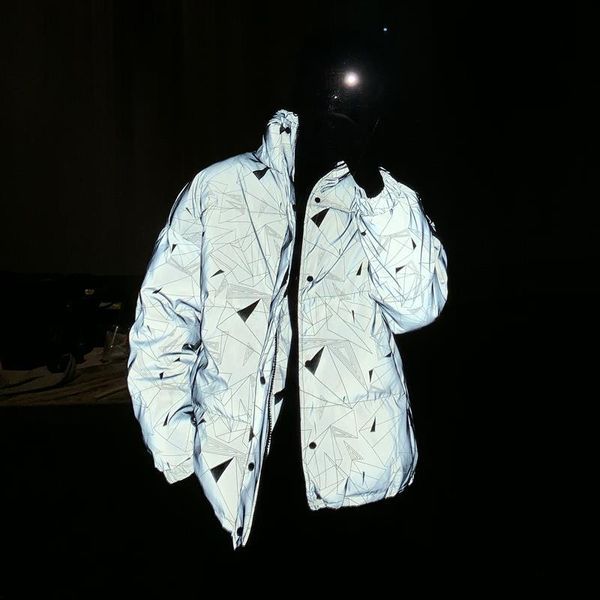 

men's jackets fashion jacket japanese trend streetwear reflective coat men casual hip hop clothing windproof, Black;brown