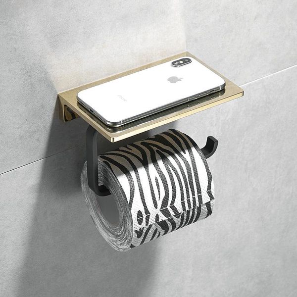 

toilet paper holders bathroom holder phone wall mount tissuel brused gold with shelf towel rack tissue boxes brass
