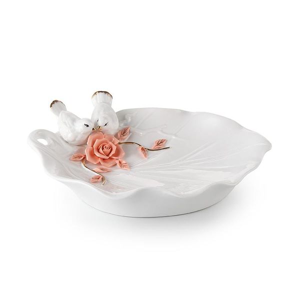 

kitchen storage & organization creative fashion living room coffee table decoration dry fruit double bird european ceramic plate