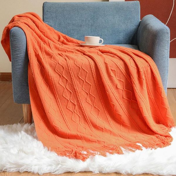 

blankets textured knitted soft throw blanket with tassels warm cozy framhouse boho decorative for couch bed sofa bedroom