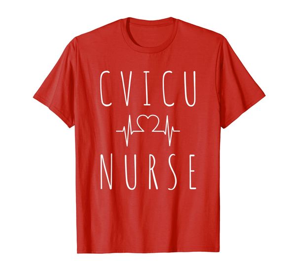 

cvicu cardio rn cardiovascular icu nurse heartbeat t-shirt, White;black